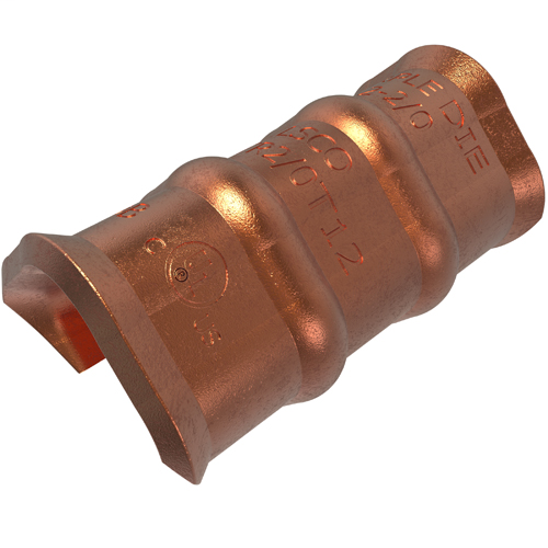 Ilsco TWCTR2/0T12 Permaground Copper Thin Wall C-Tap, Main Conductor Range 2/0-1, Tap Range 1-12, Purple Color Code, UL Product image for Ilsco TWCTR2/0T12 Permaground Copper Thin Wall C-Tap, Main Conductor Range 2/0-1, Tap Range 1-12, Purple Color Code, UL