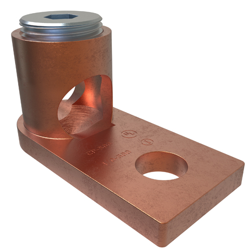 Product image for Ilsco CP-500 Copper Post Connector, Conductor Range 500-2/0, 1/2in Bolt Size, UL, CSA