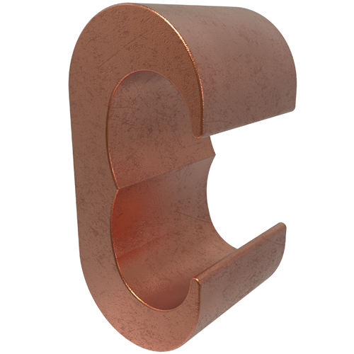 ILSCO ELT-2 1 to 2/0 AWG Run or Tap 0.75 Inch Copper Alloy E-Shaped Compression Grounding Crimp ILSCO ELT-2 1 to 2/0 AWG Run or Tap 0.75 Inch Copper Alloy E-Shaped Compression Grounding Crimp