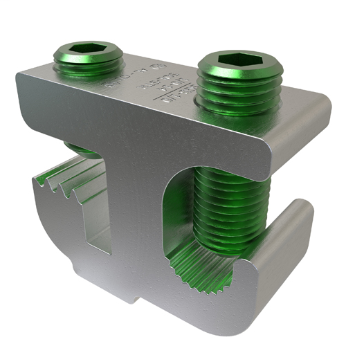 Product image for Ilsco SGB-1/0 Aluminum Lay-in Ground Lug, Dual Rated, Conductor Range 1/0-14, Tin Plated, UL, CSA