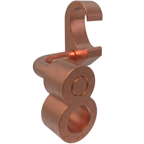 Product image for Ilsco GGB-7 Permaground Copper Grounding Grid, Conductor Range 500-250, Ground Rod Size 3/4in, Rebar Size #5, UL, CSA