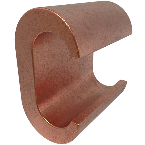 Product image for Ilsco ULT-5-Z Permaground Copper Grounding C Crimp, Main Conductor Range 4-6 Sol, Tap Range 4 Str-4 Sol, UL, CSA