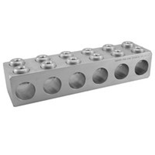 Aluminum Multi-Tap Connector, Dual Rated, Conductor Range 750-1/0, 4 Ports