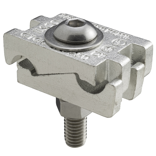 Product image for Ilsco GTGC-2/0-250 Permaground Copper Ground Clamp, Conductor Range 250-2/0, 2 Conductors, Rebar Size #3, UL