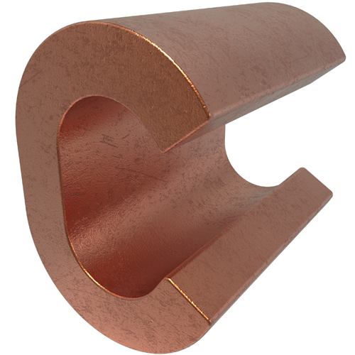 Product image for Ilsco ULT-2-Z Permaground Copper Grounding C Crimp, Main Conductor Range 8 Str-8 Sol, Tap Range 8-10 Sol, CSA