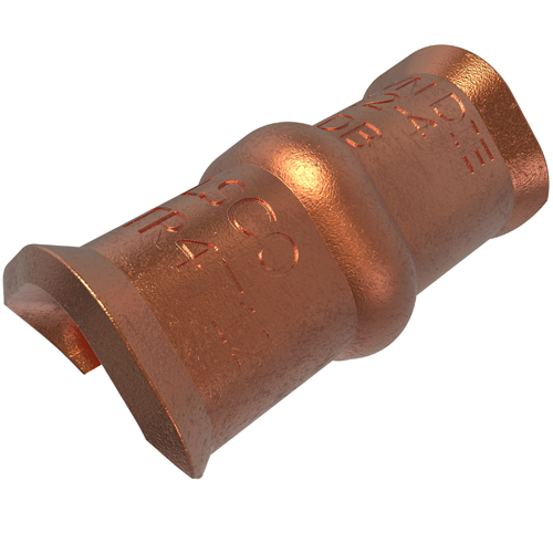 Product image for Ilsco TWCTR4T12 Copper Thin Wall C-Tap, Run 4-6 AWG, Tap 6-12 AWG, Brown Die