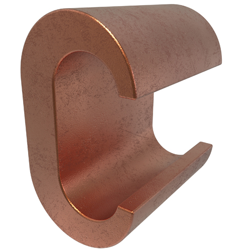 Product image for Ilsco ULT-7-Z Permaground Copper Grounding C Crimp, Main Conductor Range 2 Str-2 Sol, Tap Range 2 Str-2 Sol, UL, CSA