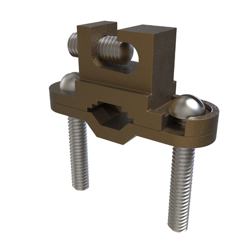 Product image for Ilsco BGC-2PS-DB Permaground Bronze Ground Clamp, Conductor Range 2-10, Pipe Sizes 1/2 to 1in, Ground Rod Sizes 1/4 to 1in, Rebar Sizes #3-#8, Parallell Lay-in, Direct Bury