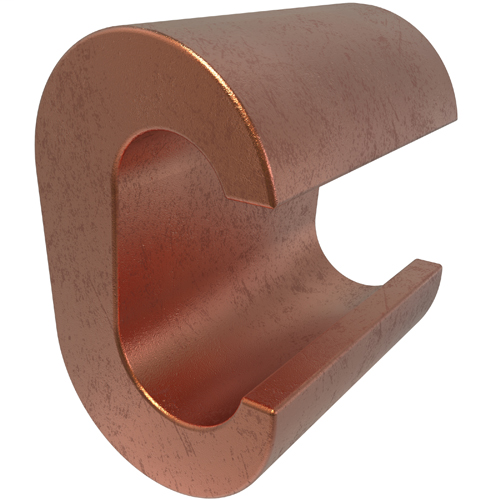 Product image for Ilsco ULT-6-Z Permaground Copper Grounding C Crimp, Main Conductor Range 2 Str-2 Sol, Tap Range 4-8 Sol, UL, CSA