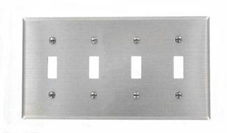 Product image for LEV 83012 4 GANG PLATE