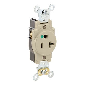 Single Receptacle, 20 Amp, 125 Volt