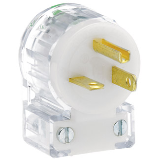 Straight Blade Angle Plug, 20 Amp, 125 Volt