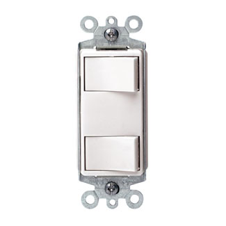 Decora Dual Rocker Combination Switch