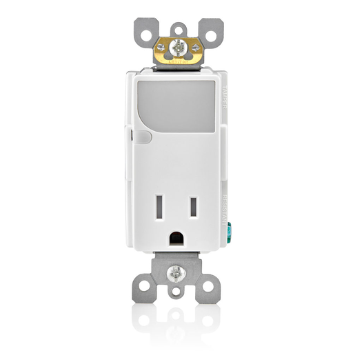Combination Decora Tamper-Resistant Receptacle/Outlet with LED Guide Light