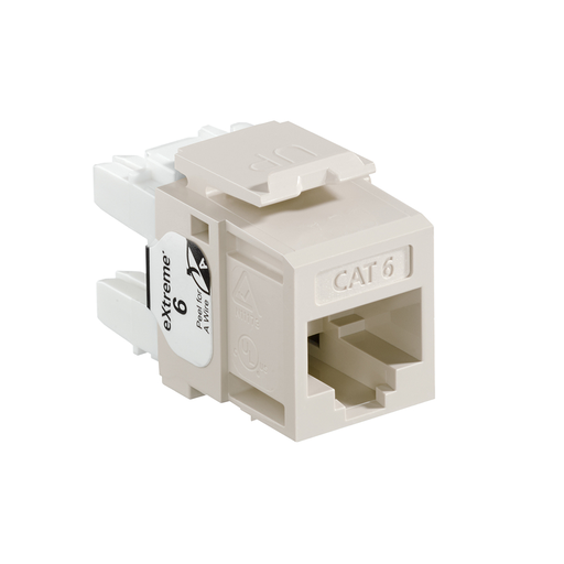 eXtreme Cat 6 QuickPort Jack, Light Almond