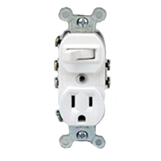 Duplex Style 3-Way / 5-15R Combination Switch