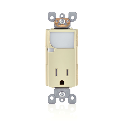 Combination Decora Tamper-Resistant Receptacle/Outlet with LED Guide Light
