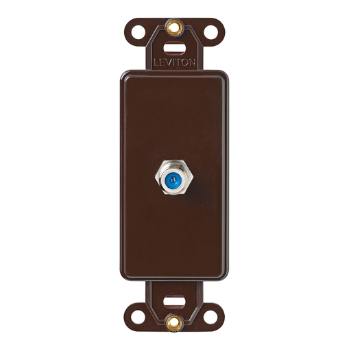 Decora Insert, F connector, Brown