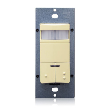 Occupancy Sensor, Dual Relay, PIR, Wall Switch, 2100SF, 120-277V, Ivory, Decora®