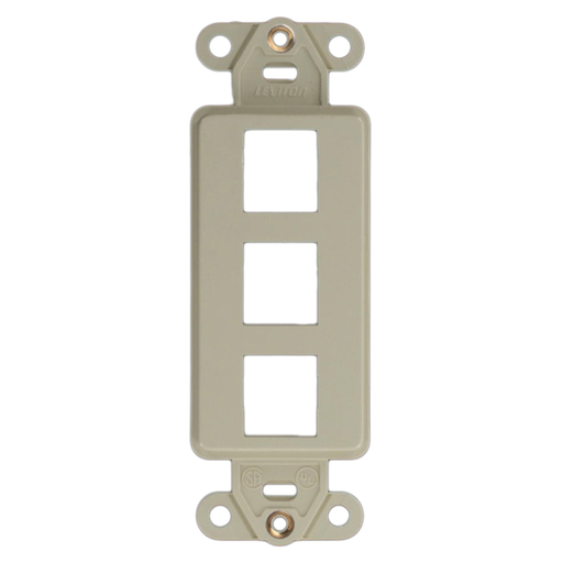 QuickPort Decora Insert, 3-Port, Light Almond