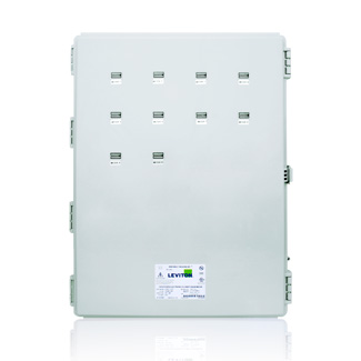 Submeter, Indoor/Outdoor, 120/208/240V, 10 Dual Element Meters, Extra Large Mini Meter MMU, NEMA 4X Enclosure, Electric Meter