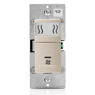 Decora In-Wall Humidity Sensor & Fan Control, 3A, Residential Grade, Single Pole