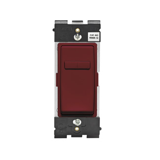 Leviton Renu® Coordinating Dimmer Remote RE00R-DG for 3-Way or More Applications, 120VAC, in Deep Garnet