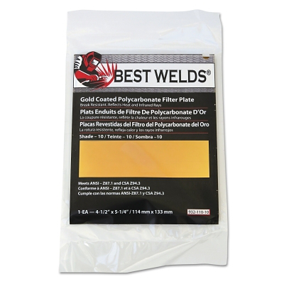 Gold Coated Filter Plate, Gold/12, 2 in x 4.25 in, Polycarbonate
