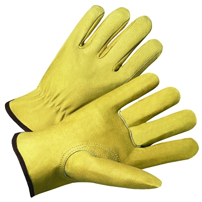 Premium Grain Pigskin Driver Gloves, Large, Unlined, Beige