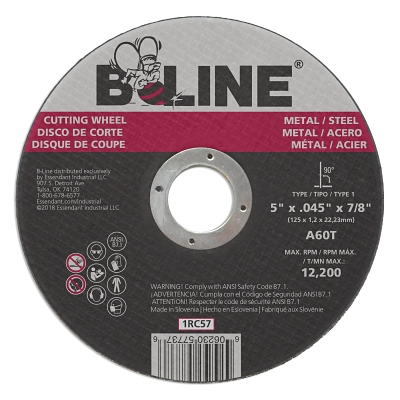 Cutting Wheel, 6 in dia, 0.045 in Thick, 7/8 in Arbor, 60 Grit, Aluminum Oxide