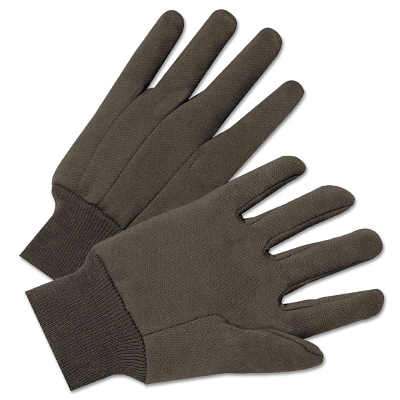 Standard Weight Jersey Gloves, Large, Brown