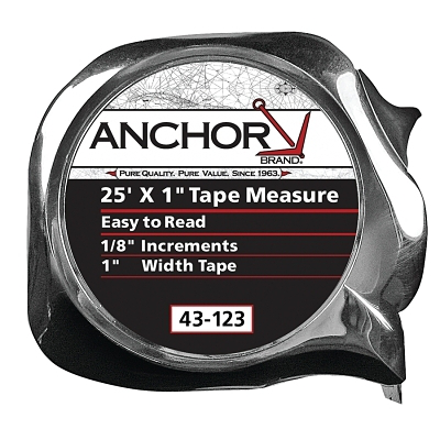 Easy to Read Tape Measure, 3/4 in x 16 ft, Chrome