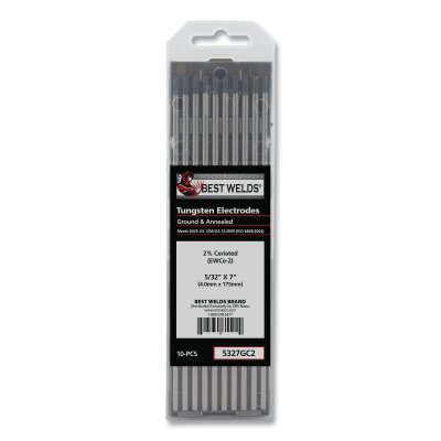 2% Ceriated Ground Tungsten Electrode, 0.020 in x 7 in, 10 PK