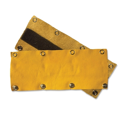 Leather Sweatband, Cowhide, Bucktan, Used with Headgear