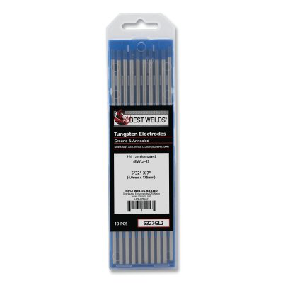 2% Lanthanated Tungsten Electrode, 1/16 in x 7 in, 10 PK