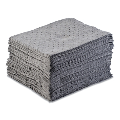 Universal Sorbent Pad, Lightweight, Absorbs 17 gal, 15 in x 17 in, 100 Sheets