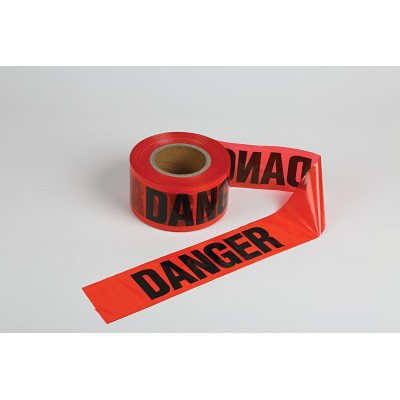 Economy Barrier Tape, 3 in x 1000 ft, Yellow, Caution