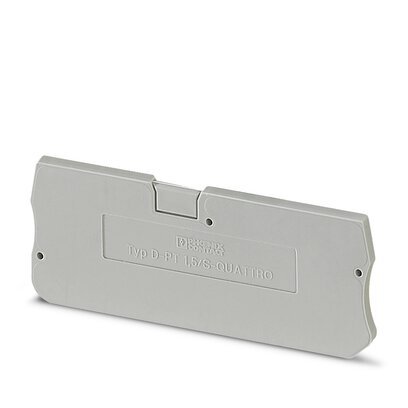 Product image for Phoenix Contact 3208375 63.2 x 2.2 x 24.3 mm Gray Polyamide Terminal Block End Cover