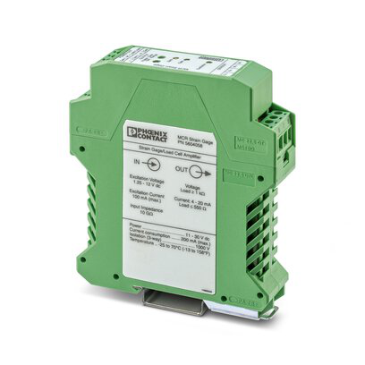 Phoenix Contact 5604058 22.5 x 111 x 99 mm Strain Gage/Load Cell Amplifier Product image for Phoenix Contact 5604058 22.5 x 111 x 99 mm Strain Gage/Load Cell Amplifier