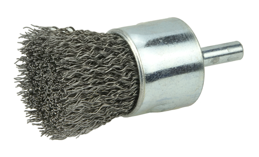 1" Crimped Wire End Brush, .014" Steel Fill