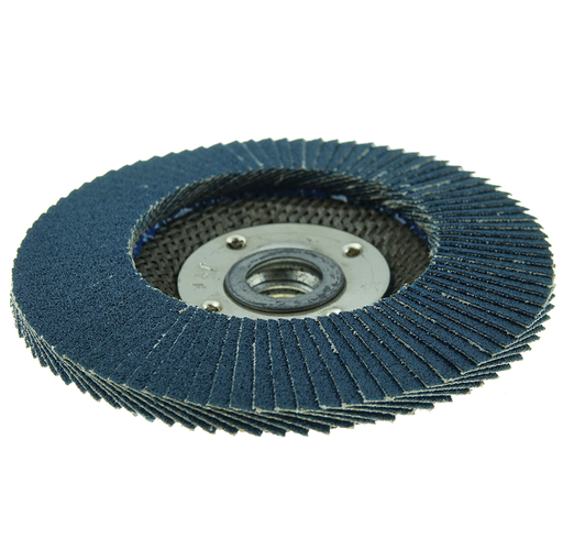4-1/2" Wolverine Abrasive Flap Disc, Conical (TY29), Phenolic Backing, 60Z, 5/8"-11 UNC Nut