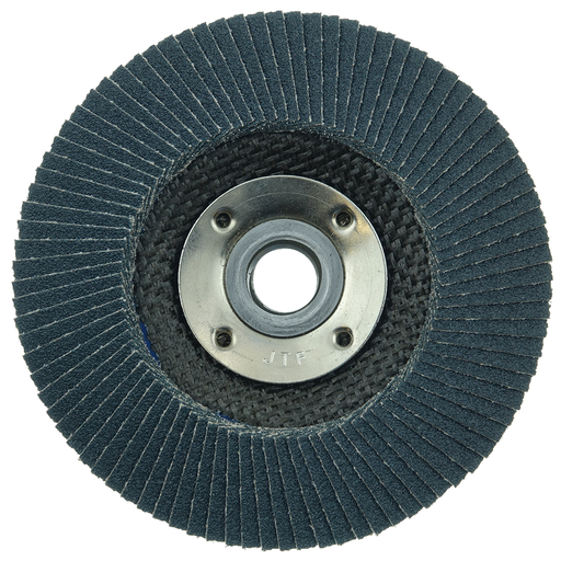 4-1/2" Tiger Paw Abrasive Flap Disc, Conical (TY29), Phenolic Backing, 60Z, 5/8"-11 UNC Nut