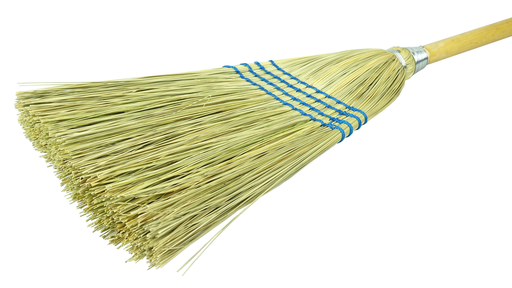 Household Upright Broom, Corn & Fiber Fill, 54" Overall Length