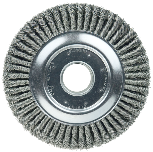 10" Cable Twist Knot Wire Wheel, .023" Steel Fill, 2" Arbor Hole