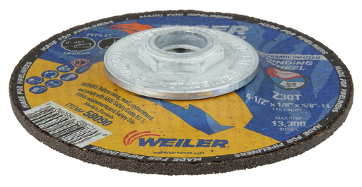 4-1/2" x 1/8" TIGER Pipeline, Z30T, Type 27, 5/8"-11 Nut