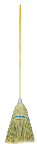 Household Upright Broom, Corn & Fiber Fill, 54" Overall Length