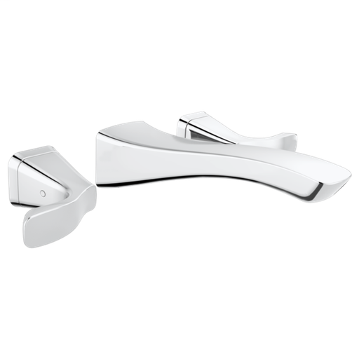 Tesla Two Handle Wall Mount Bathroom Faucet Trim - Chrome