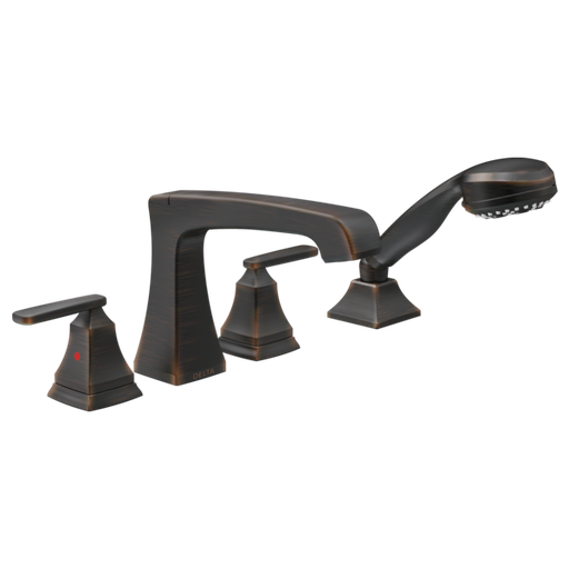 Ashlyn Roman Tub with Hand Shower Trim - Venetian Bronze