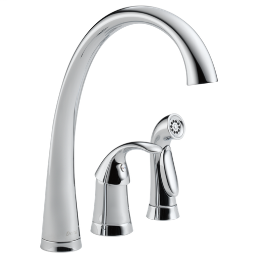 Pilar Single Handle Kitchen Faucet with Spray - Chrome