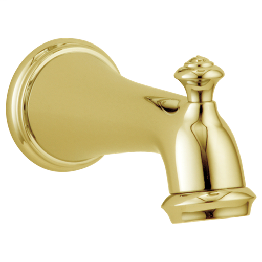 Victorian Tub Spout - Pull-Up Diverter - Polished Brass